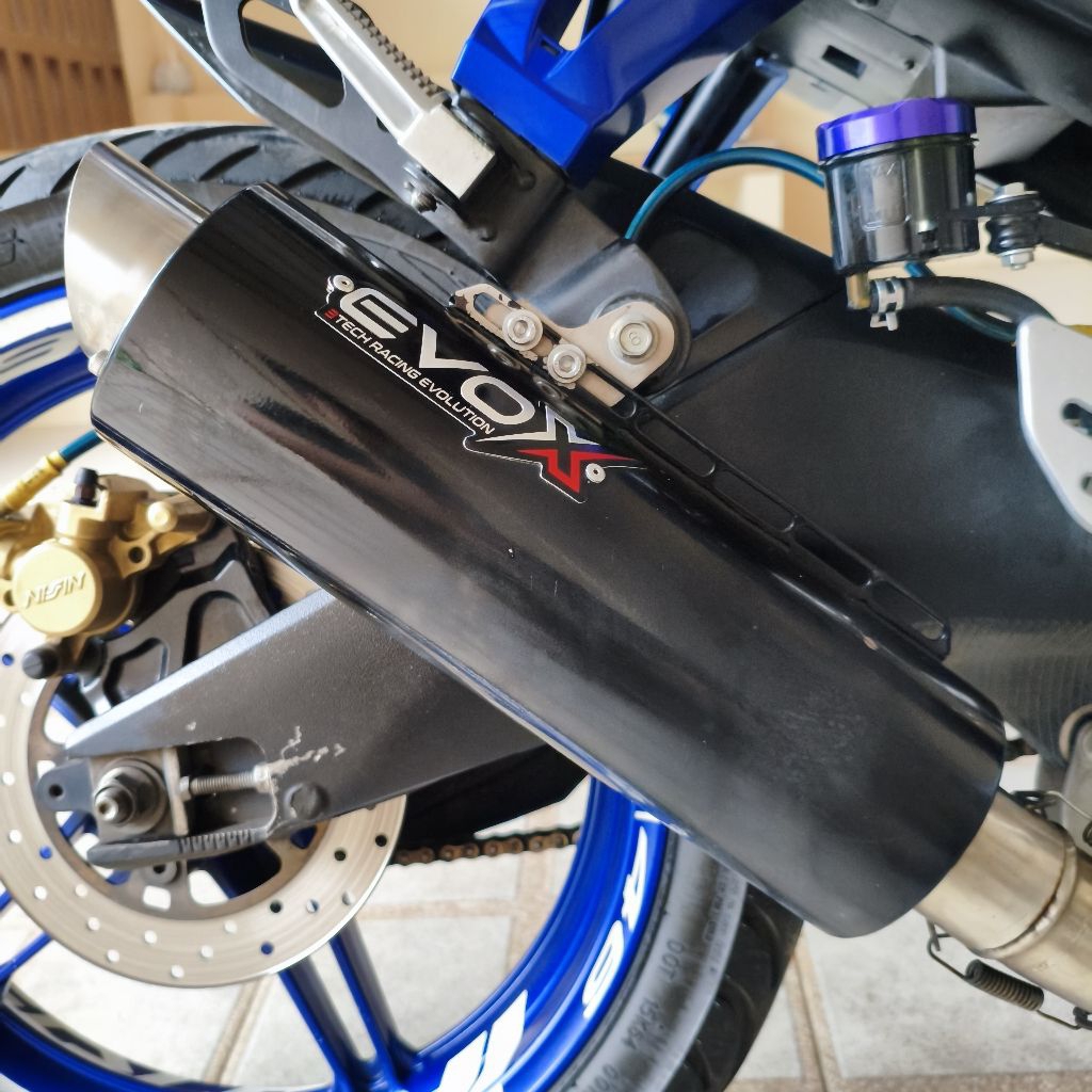 Knalpot 3 Tech EVOX X5 Silent Black Full System PNP R15 v2