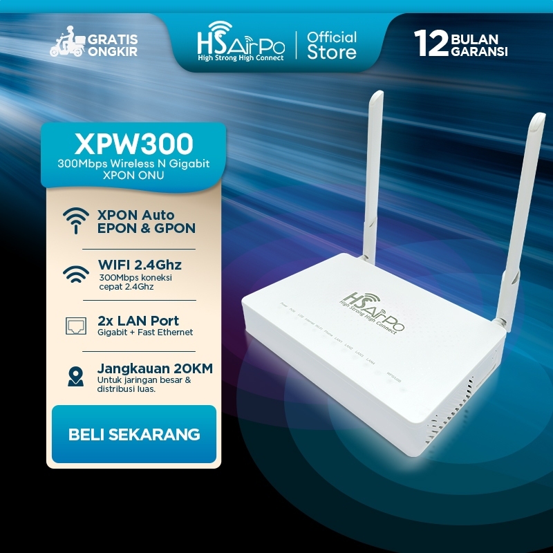 MODEM ONU SINGLEBAND ONT XPON DualBand  GPON/EPON HSAIRPO - LN