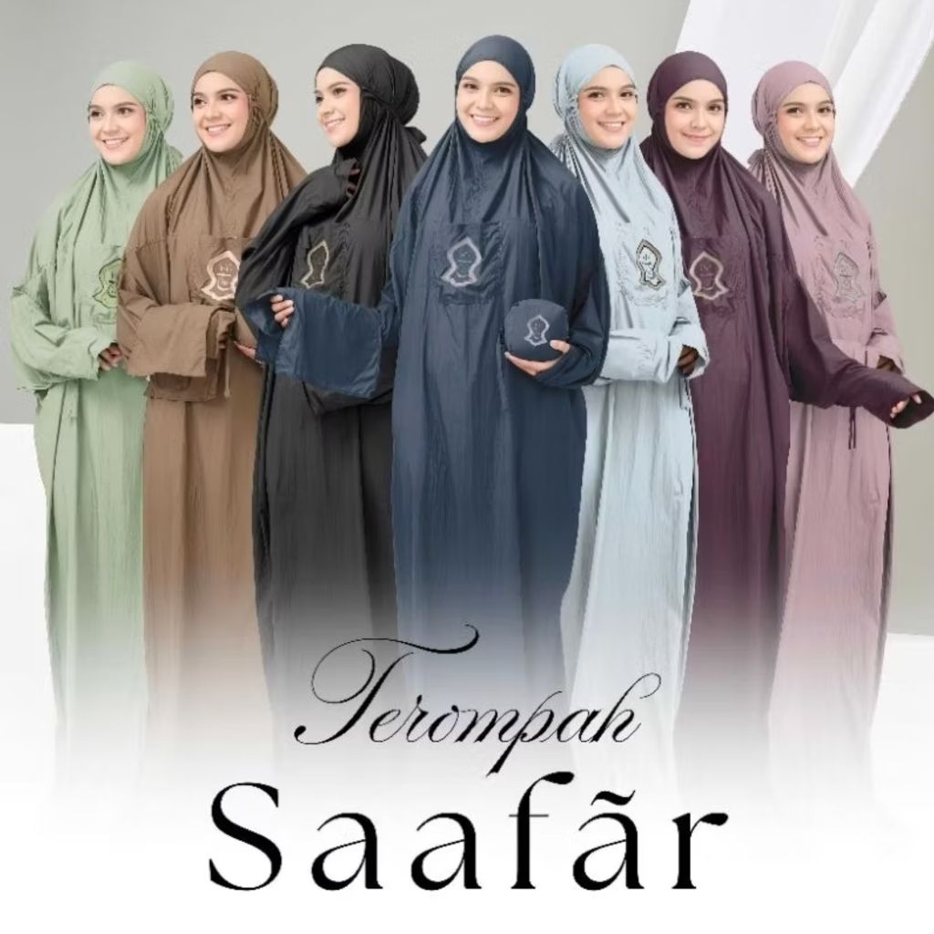 Mukena Terusan Shafar Travelling/mukena parasut/mukena travel/mukena murah/mukena mini/mukena umroh