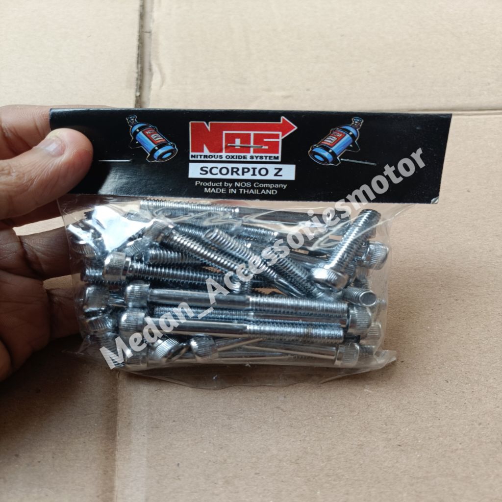 Baut mesin SCORPIO Z komplit Chrome High Quality