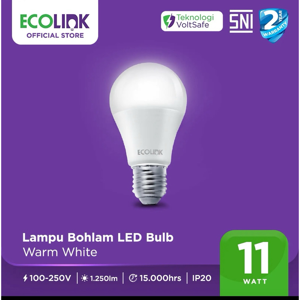 LED BULB ECOLINK 11W/ LAMPU LED ECOLINK 11W