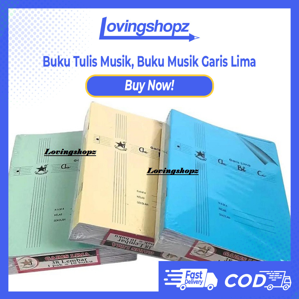 Buku Tulis Musik, Buku Musik Garis Lima