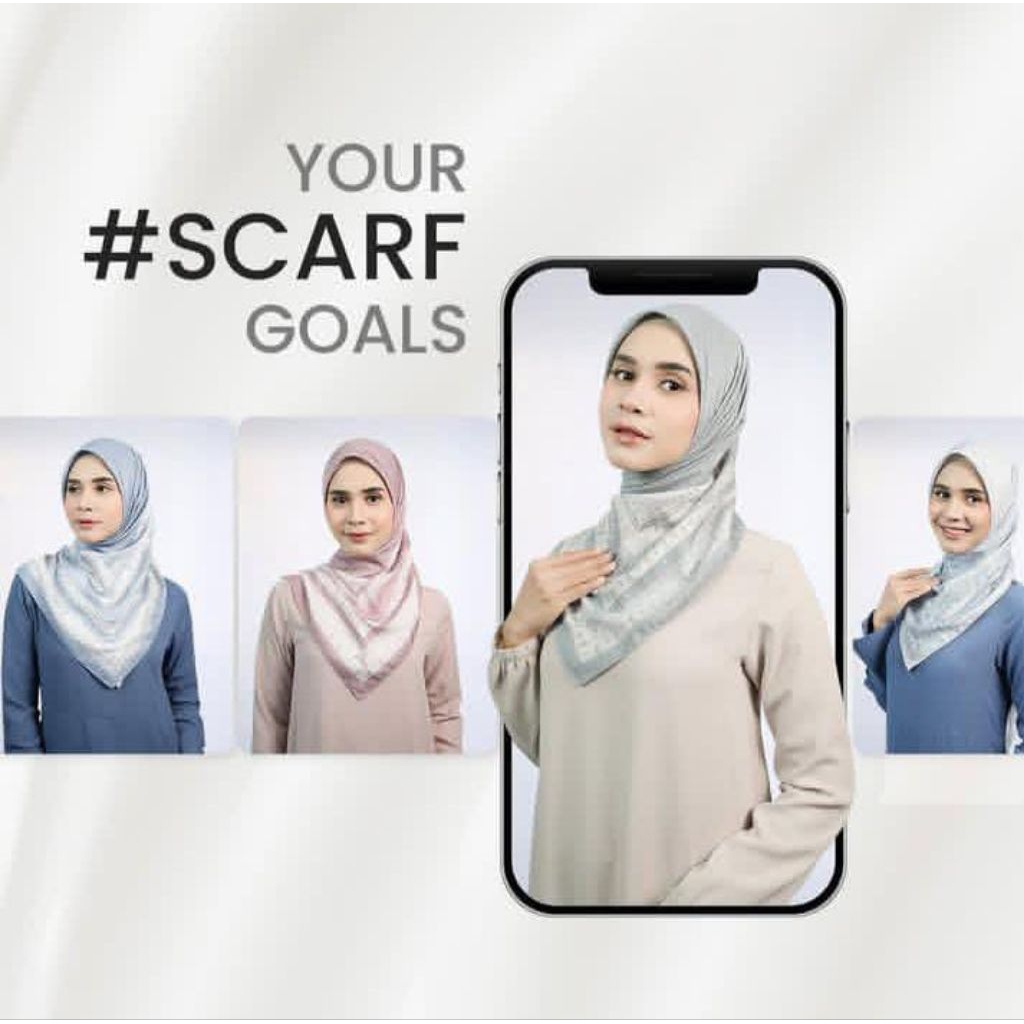 ZOYA - LANA PRINT SCARF BY ZOYA - JILBAB SEGI EMPAT - MOTIF