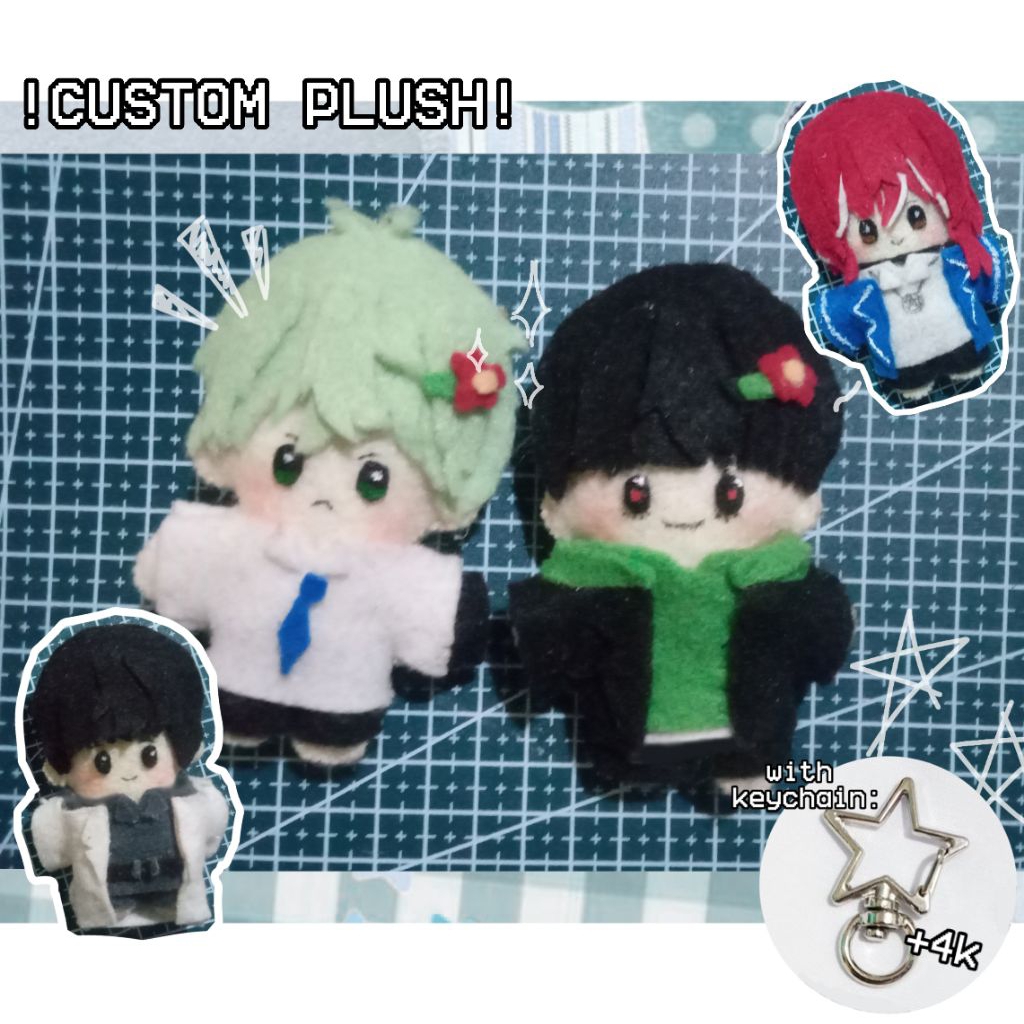 Felt Plushie Custom - keychain - 10cm (handmade)