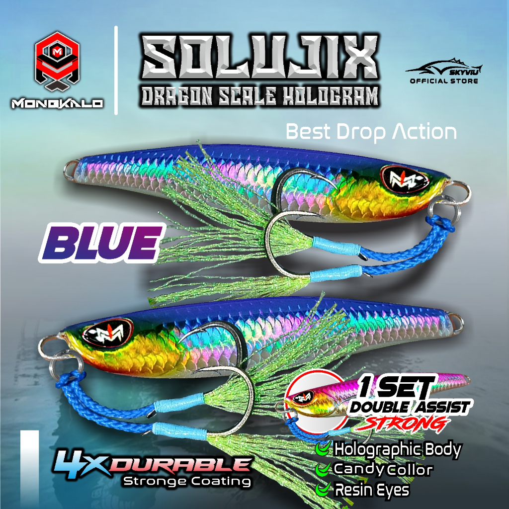 Mongkalo Solujix Sisik-Kecil noGID noMotif Candy 7 Biru