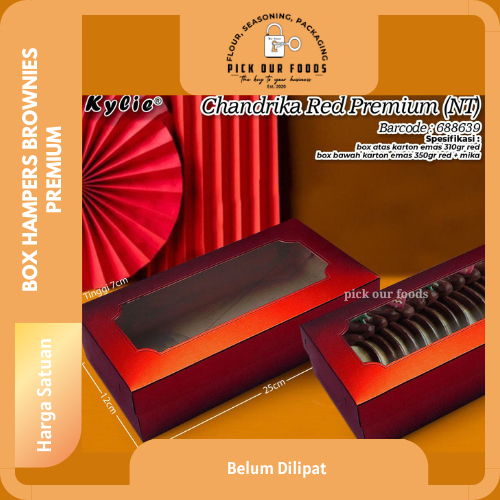 Box Brownies Premium | Dus Brownies Premium | Box Hampers Kue | Box Hampers Brownies Chandrika Red P