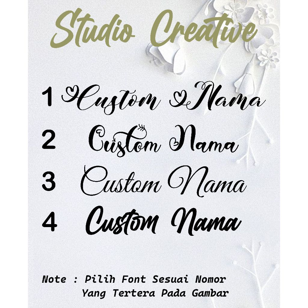Stiker custom nama hp laptop tumbler dll stiker cutting custom nama