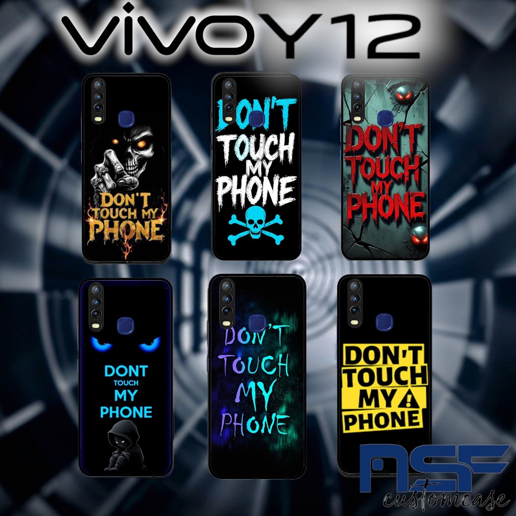 Softcase VIVO Y12 / Kesing hp vivo y 12 gambar motif keren gambar dont touch my phone silicone silik