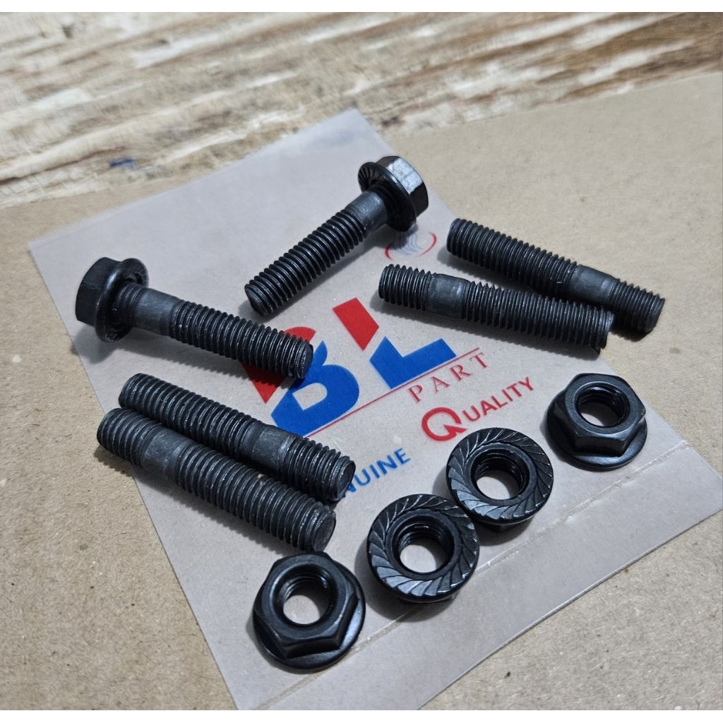 (6 baut + 6 mur) Baut Gear Vixion Set / Baut Gigi Tarik Vixion Set