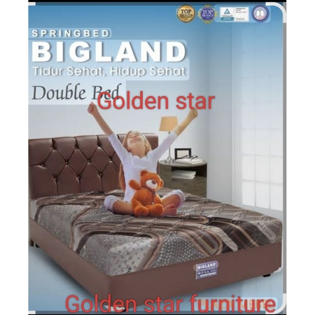 SET Double Bed Boxy Bigland Springbed ( Fullset).