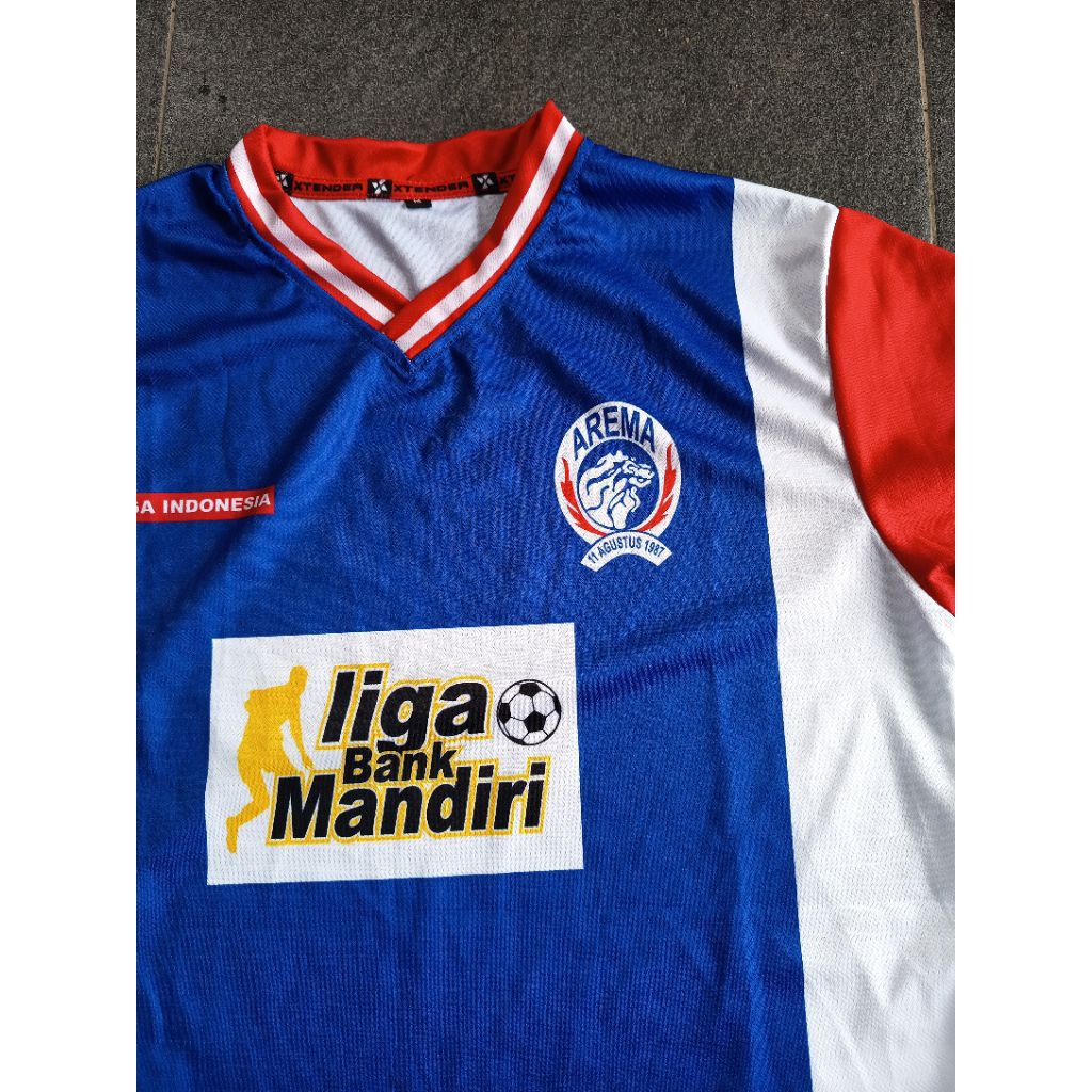 kaos Jersey Arema liga bank mandiri bahan drefit drypo full printing