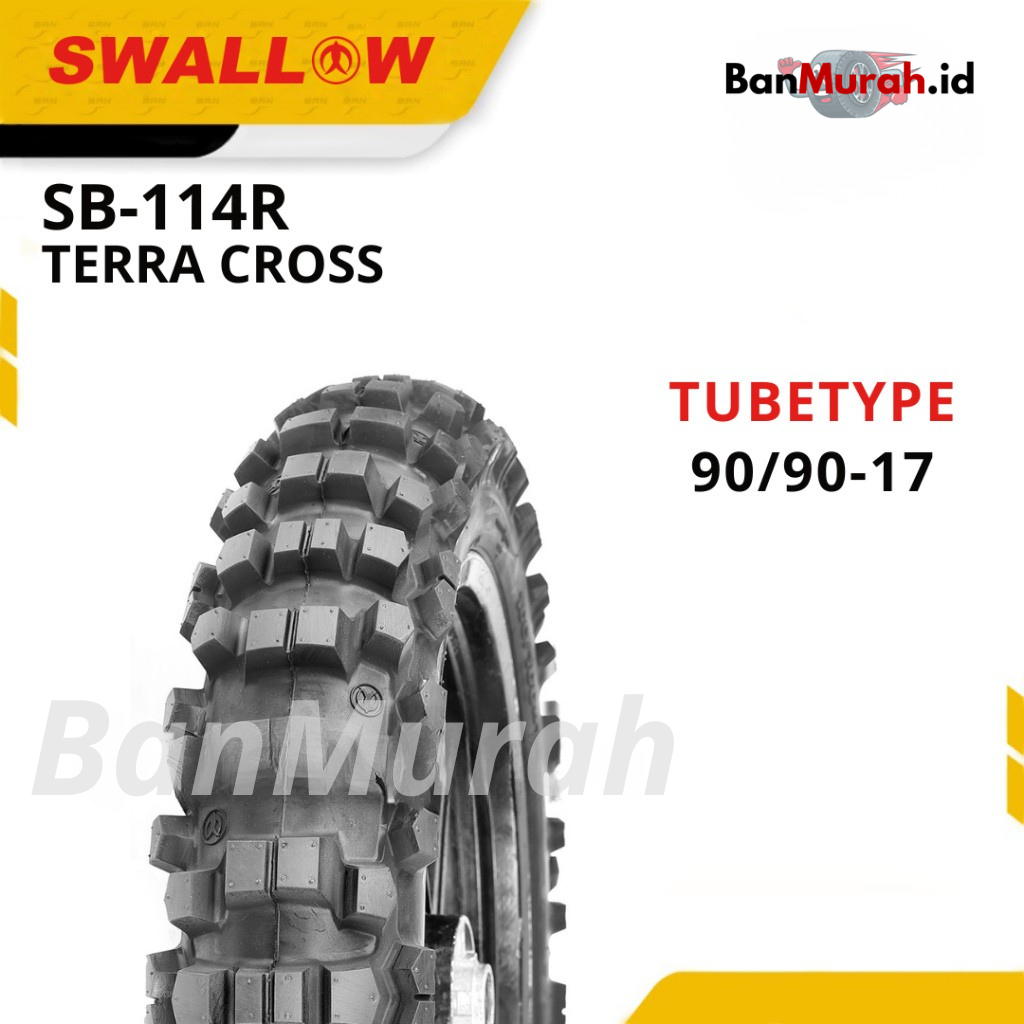 Ban Luar Sepeda Motor Swallow SB-114R Terra Cross 90/90-17 Ring 17 Tubetype