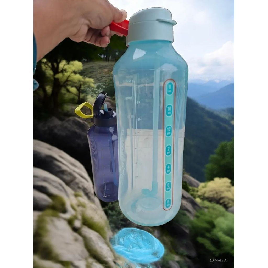 Aquavibe 2 Liter Tupperware Eco Bottle with straw #eco #bottle #tupperware #aquavibe