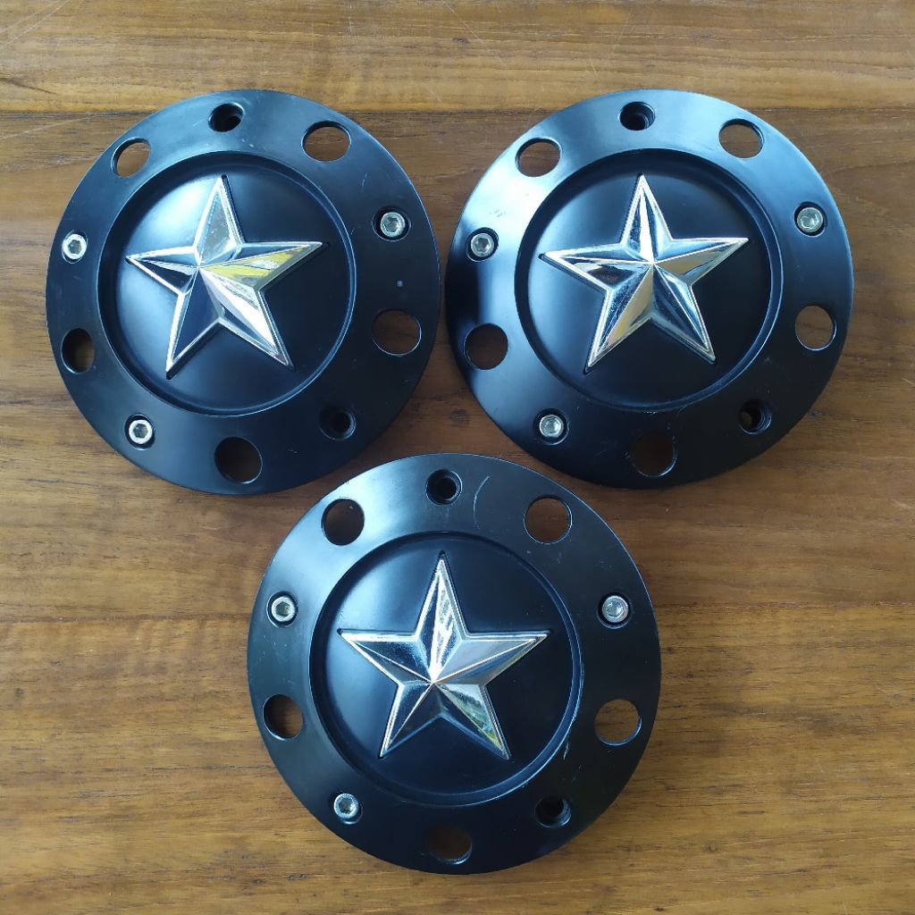 Dop Velg Pros Rock Star XD Hitam Kecil Satuan