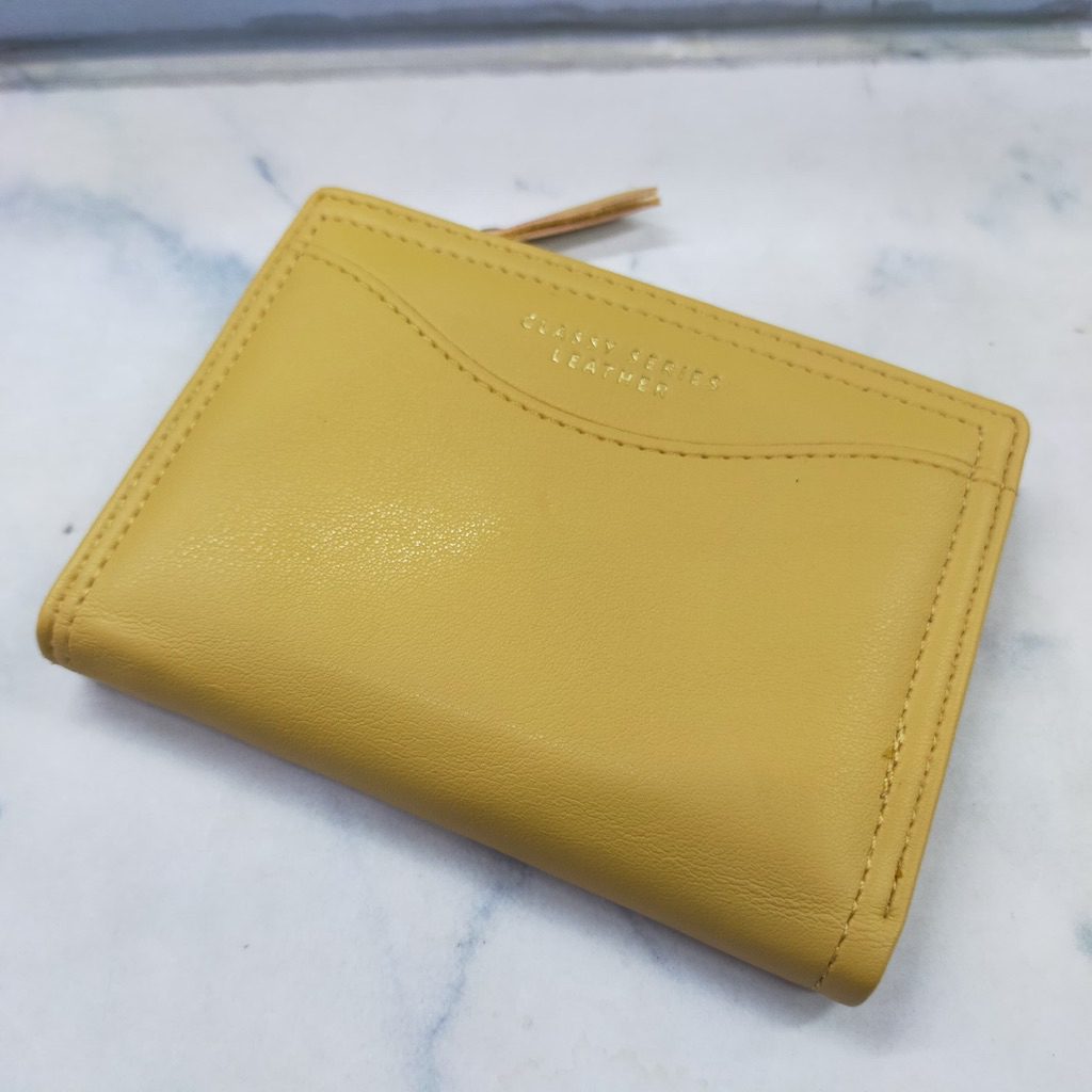 DOMPET WANITA LIPAT KECIL RESLETING PREMIUM MINISO POLOS
