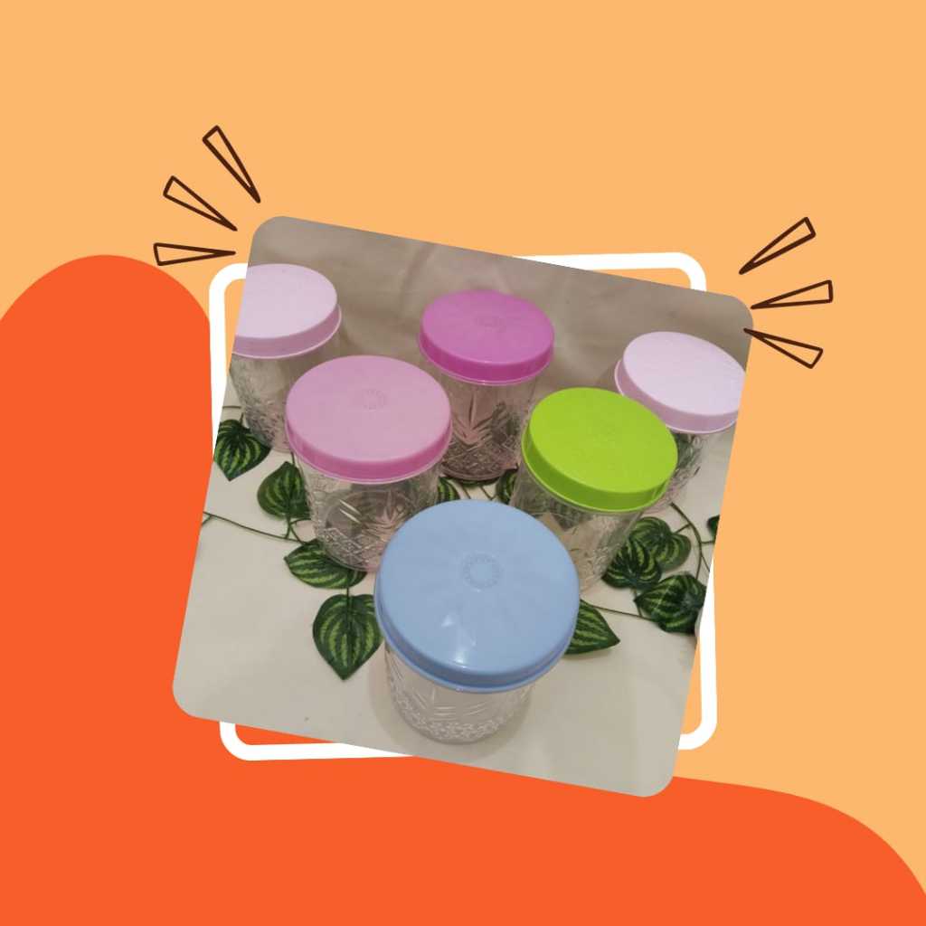 Toples kristal bulat 1000ml/Toples kristal jumbo/Toples akrilik kue kering/Toples lebaran