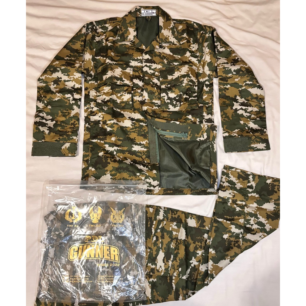 BAJU PDL TNI BALOTELI LORENG TERBARU GREEN SAGE KOSTRAD