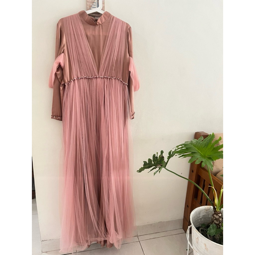 Preloved Dress Tile Satin Maternity Bridesmaid Gaun