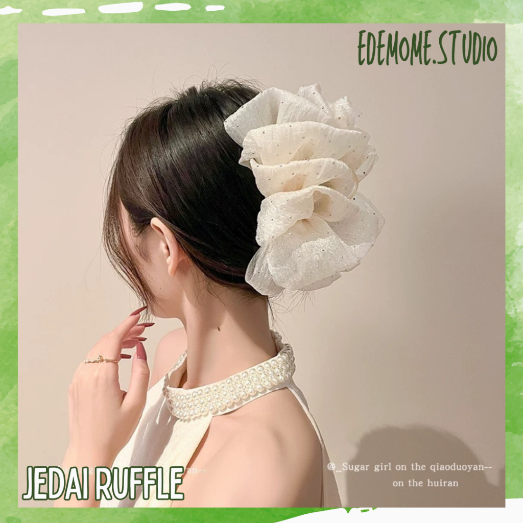 Jepit Rambut Mewah Berlian Imitasi Korea Model Jaring Cantik Elegan Aksesoris Rambut