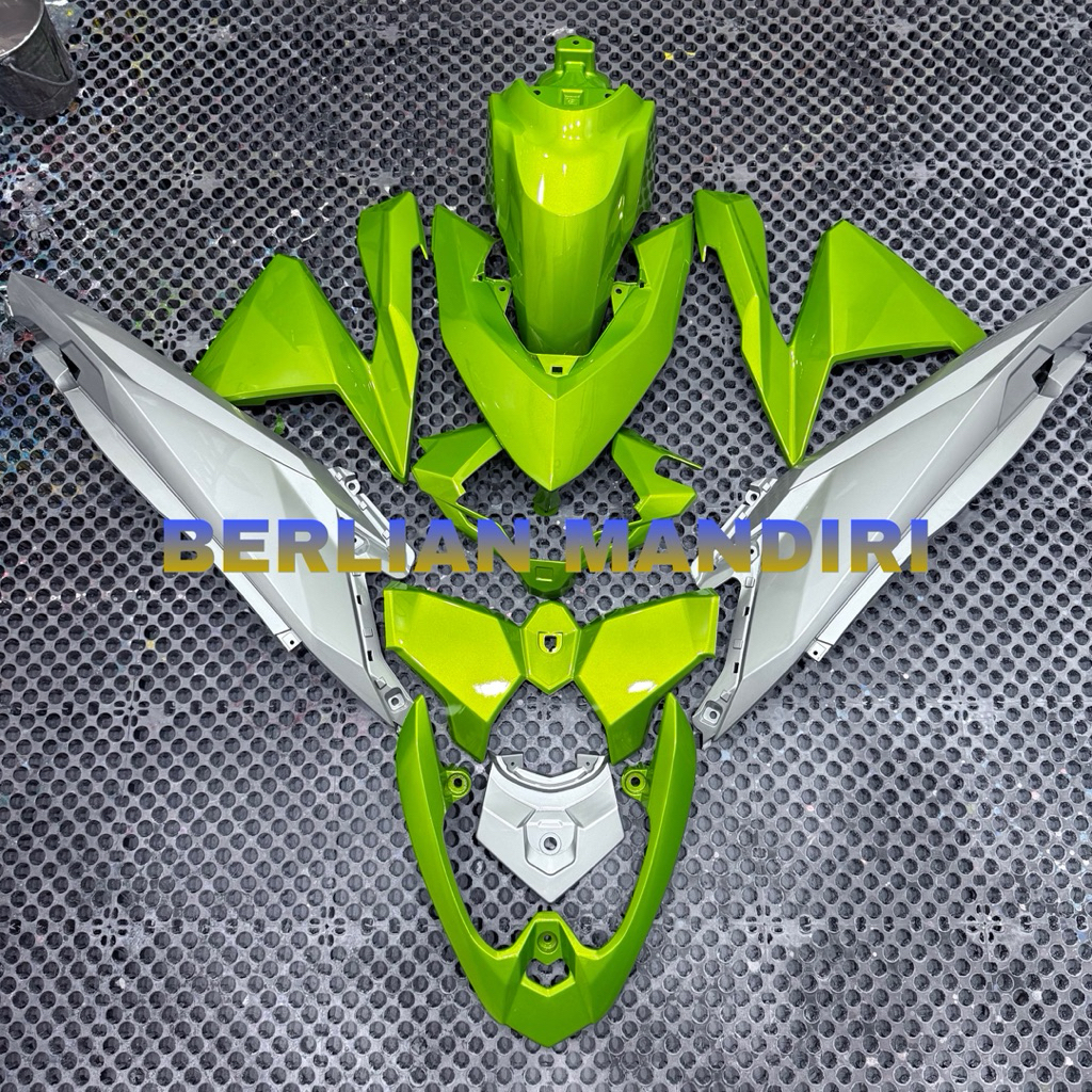 COVER FULL BODY HALUS VARIO LED OLD 125 150 COSTEM WARNA LIMEGREEN X SILVER