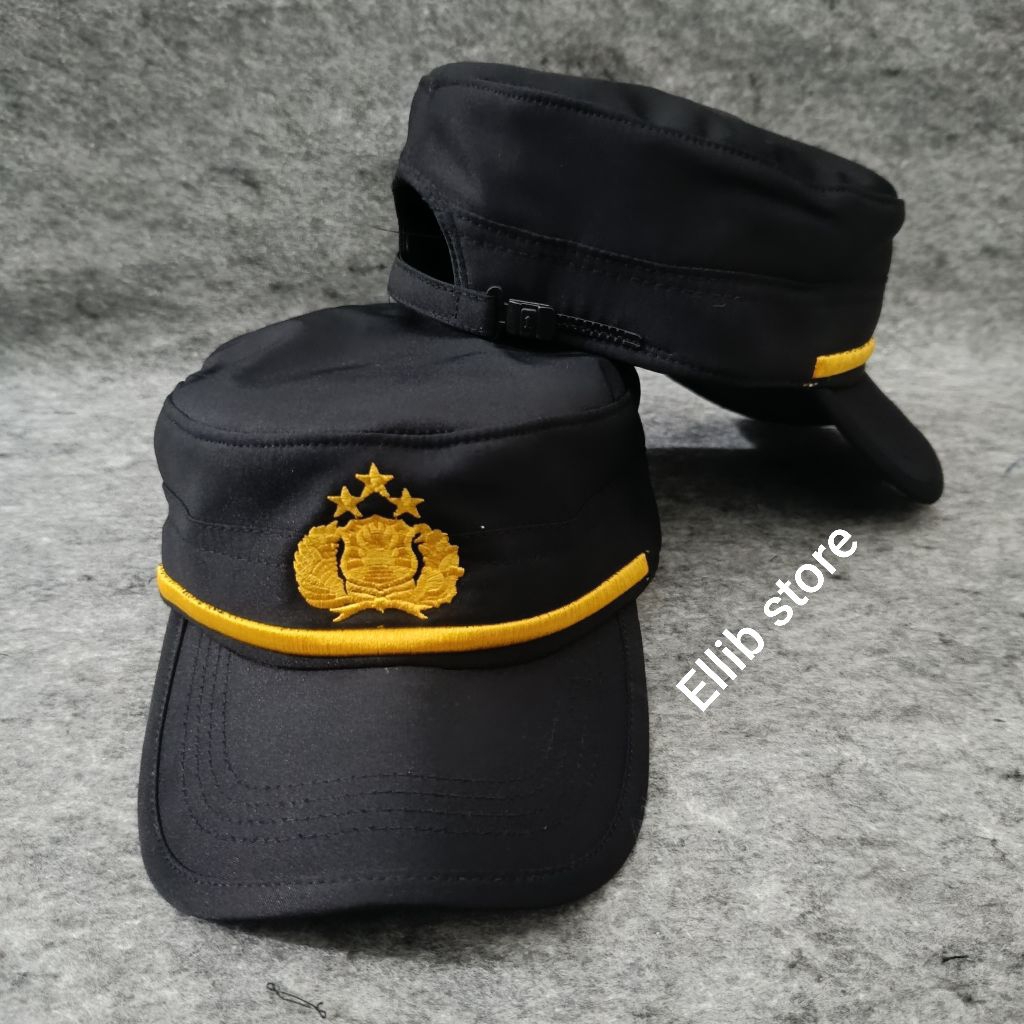 Topi Komando PAMA POLRI Premium / Fieldcap PAMA POLRI Premium / Topi PAMA Polri Premium