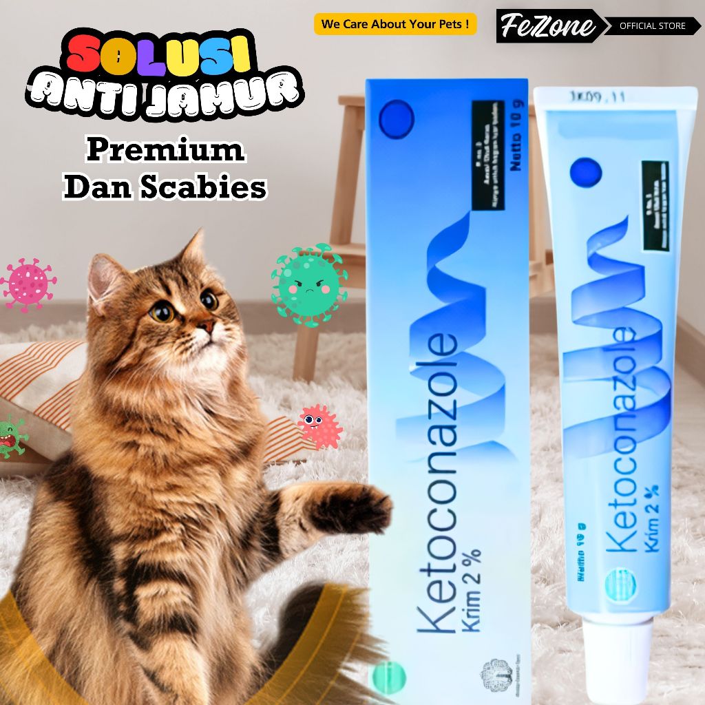 KETOCONAZOLE - Salep Anti Jamur Untuk Kucing FEZONE