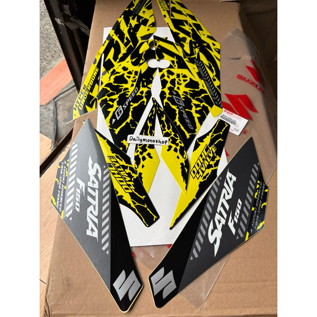 Striping Kuning Aura Yellow Satria Fu Fi Raider Fi Original SGP