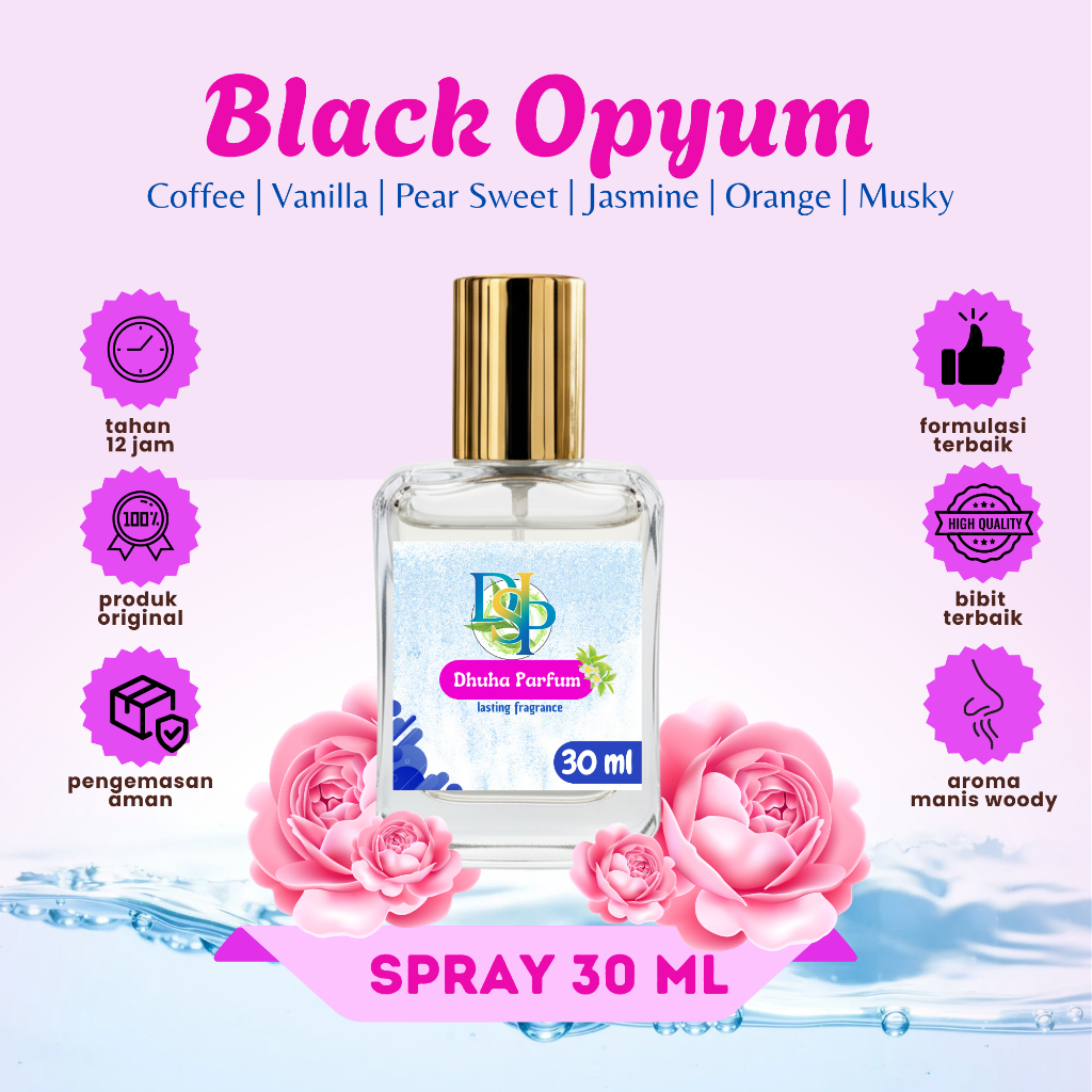 Parfum Pria Wanita Opium Black Spray 30ml - Black Opm Parfum Wangi Tahan Lama