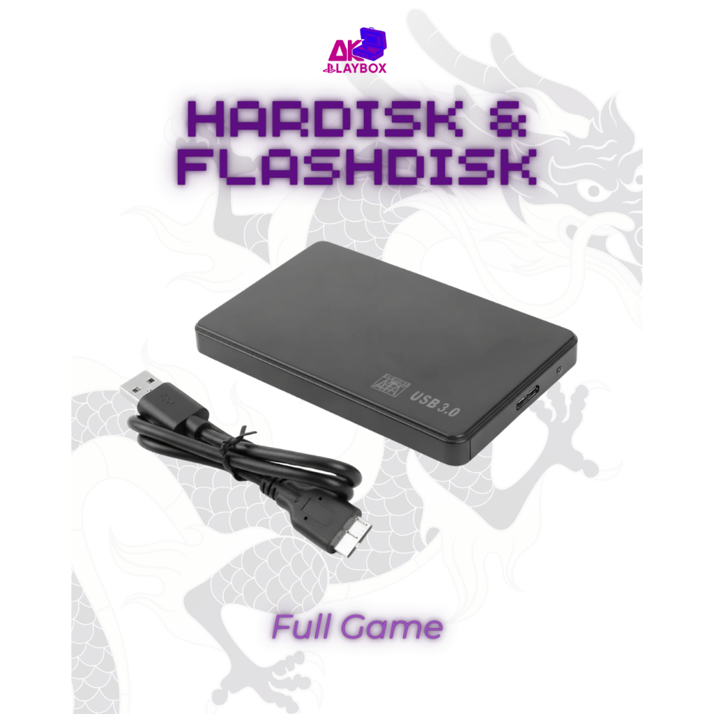 HARDISK AND FLASHDISK FULLGAME BY AKPLAYBOX 500GB + ENCLOSER