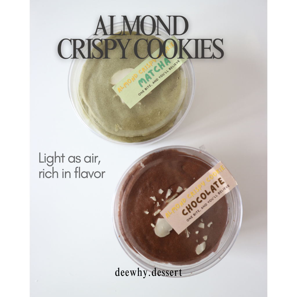 ALMOND CRISPY COOKIES/ kue kering/matcha/coklat/kukis/kue