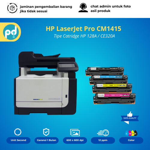 Printer HP LaserJet CM1415 Laser Warna Bekas