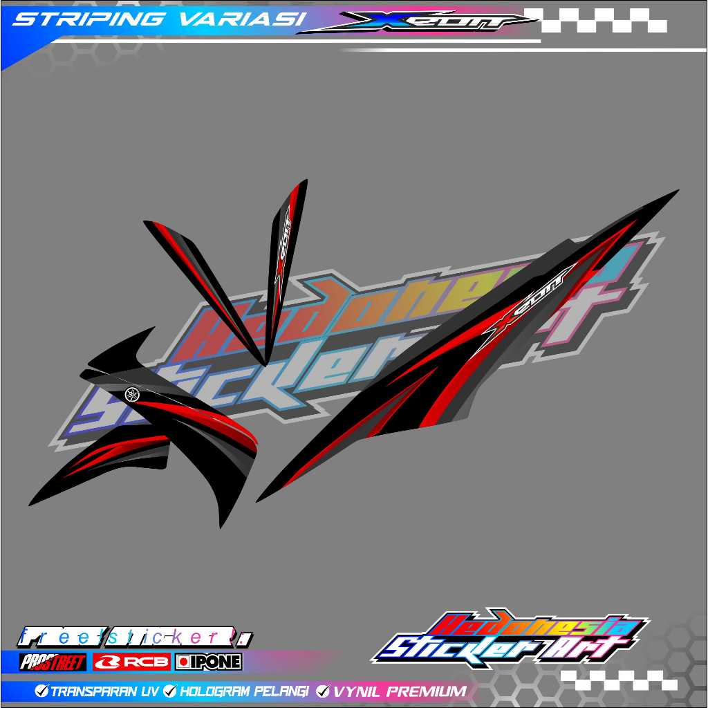 STRIPING VARIASI YAMAHA XEON KARBU 125 / STICKER LIST MOTOR YAMAHA XEON KARBU 125