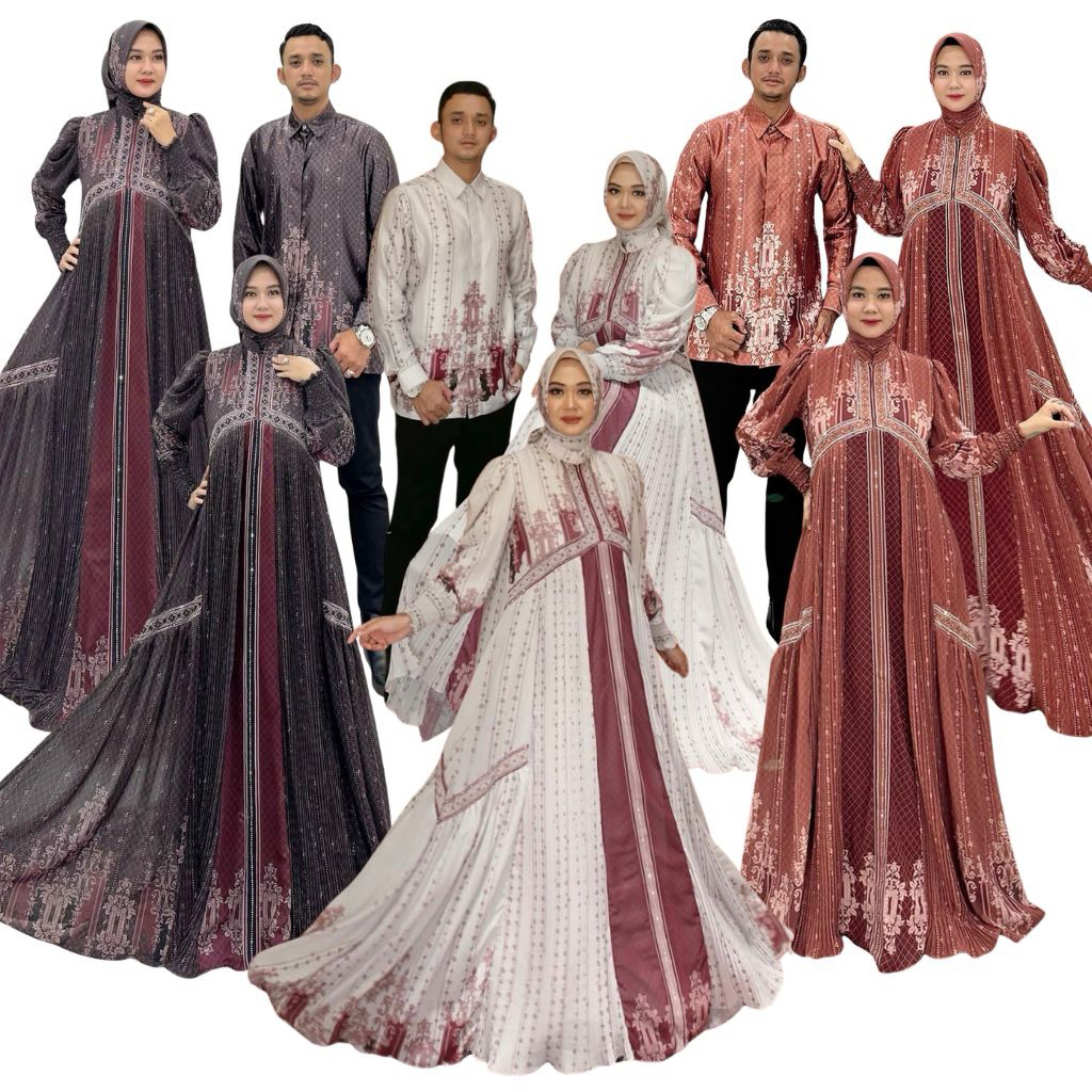 AURAKAY GAMIS DRESS FATIMAH SET HIJAB 7545 ORI BY AURAKAY