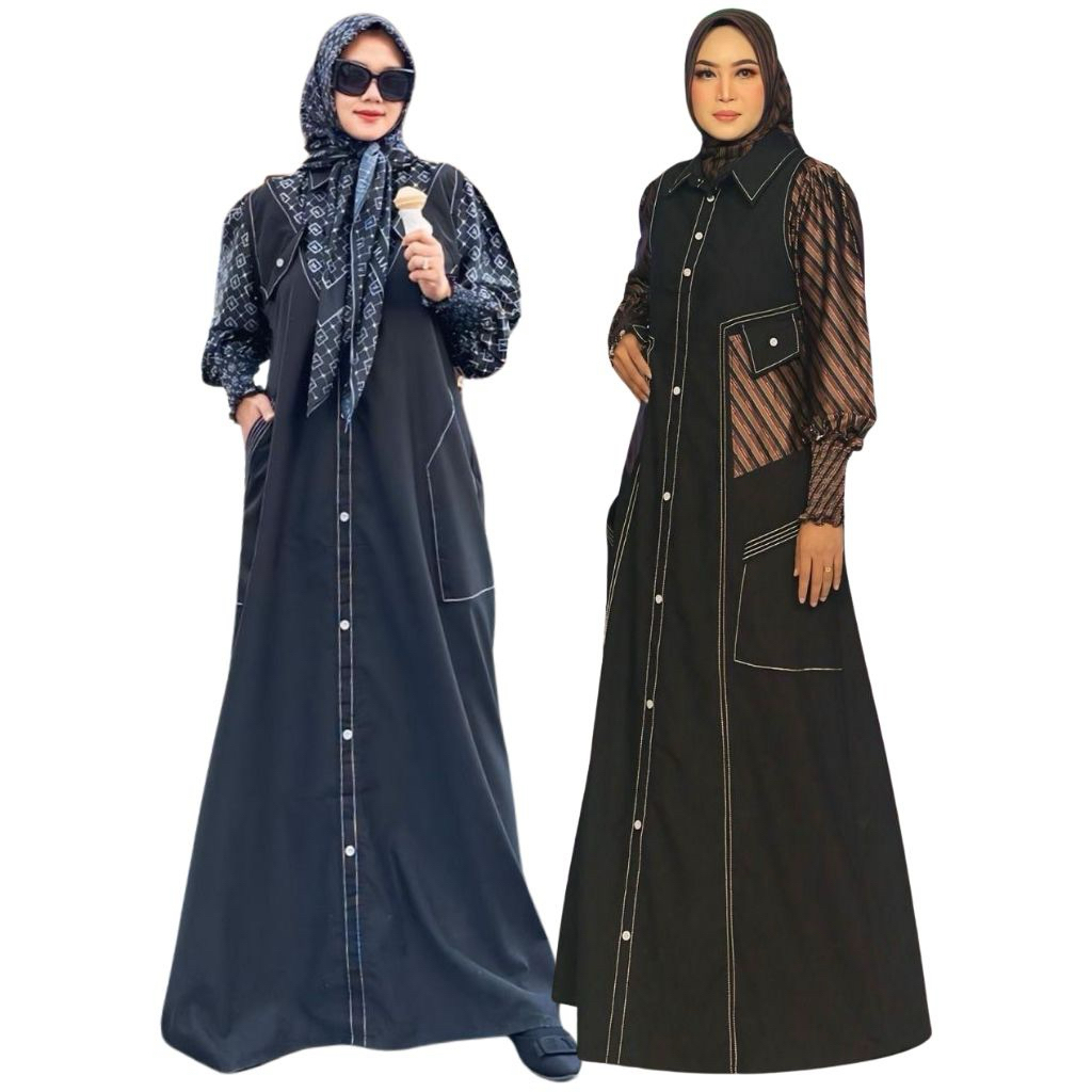 AURAKAY GAMIS DRESS SET HIJAB KARIMAH 7516 &  ZUBAIDAH 7541 ORI BY AURAKAY