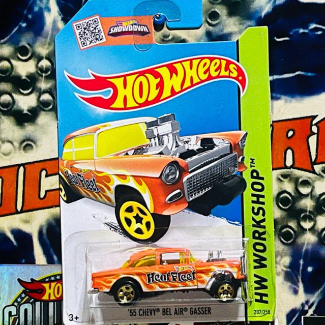 DIECAST HOT WHEELS 55 CHEVY BEL AIR GASSER (ORANGE) COLLECTOR