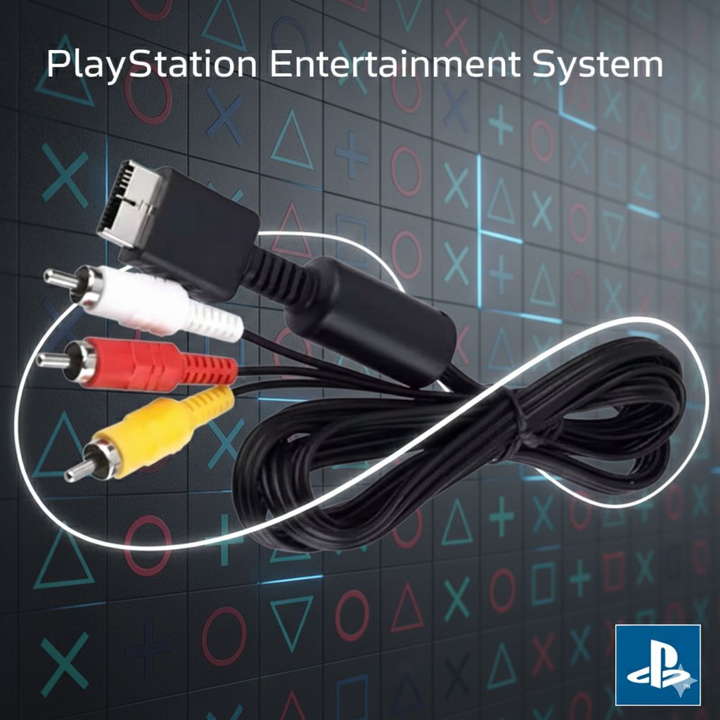 Kabel Av PS2 Semi ORI Kabel RCA Display PS2 PS3