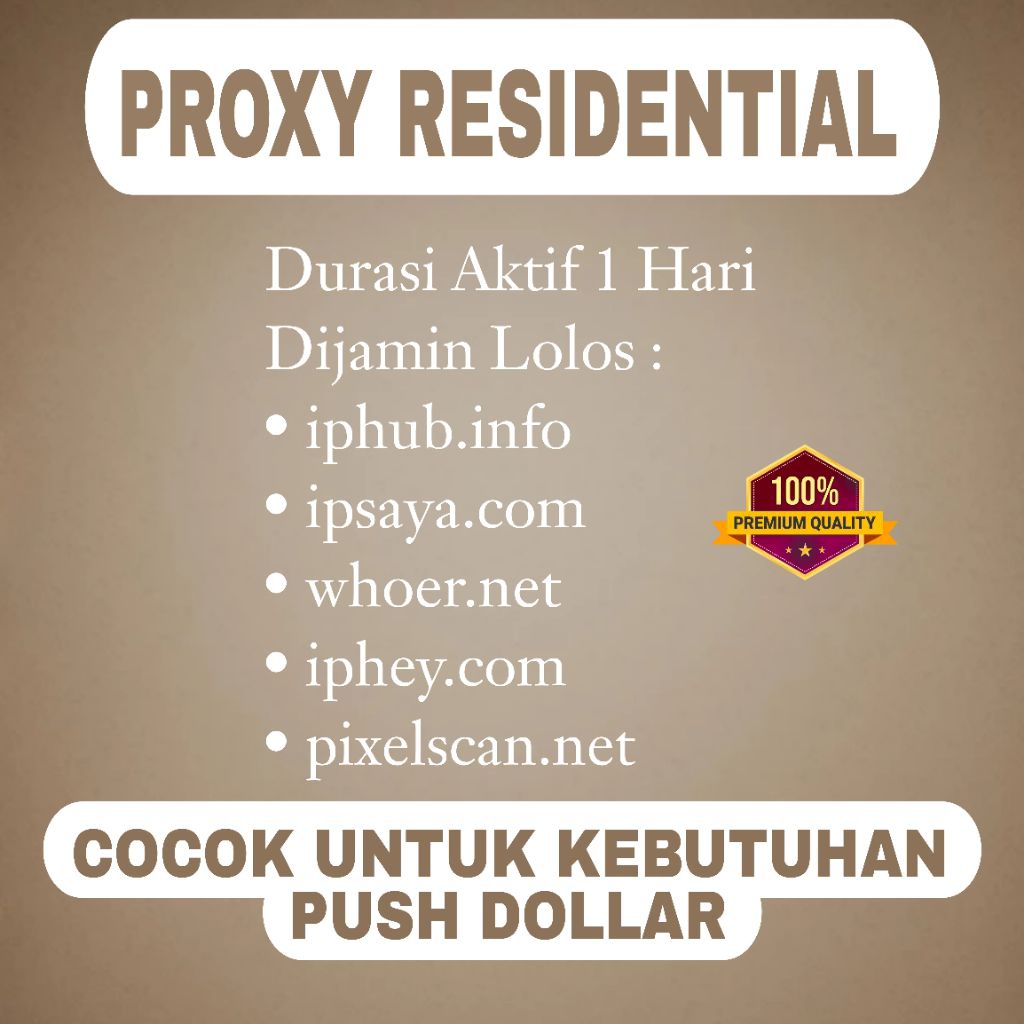 Proxy Residential Kualitas PREMIUM