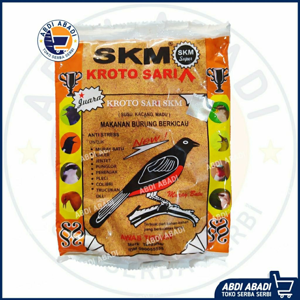 SKM Kroto Sari Halus Pakan Burung Voer Burung Kicau