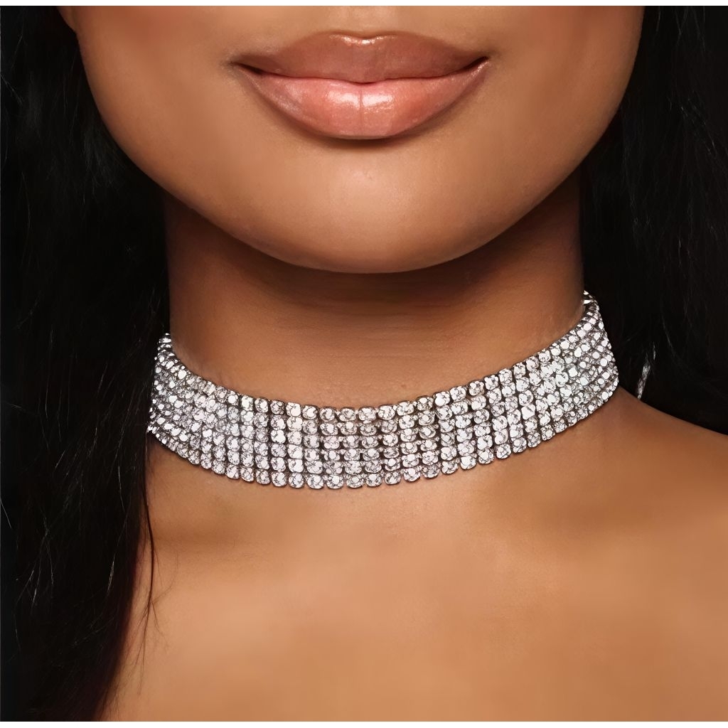K-10 KALUNG CHOKER RHINESTONE MEWAH ELEGAN