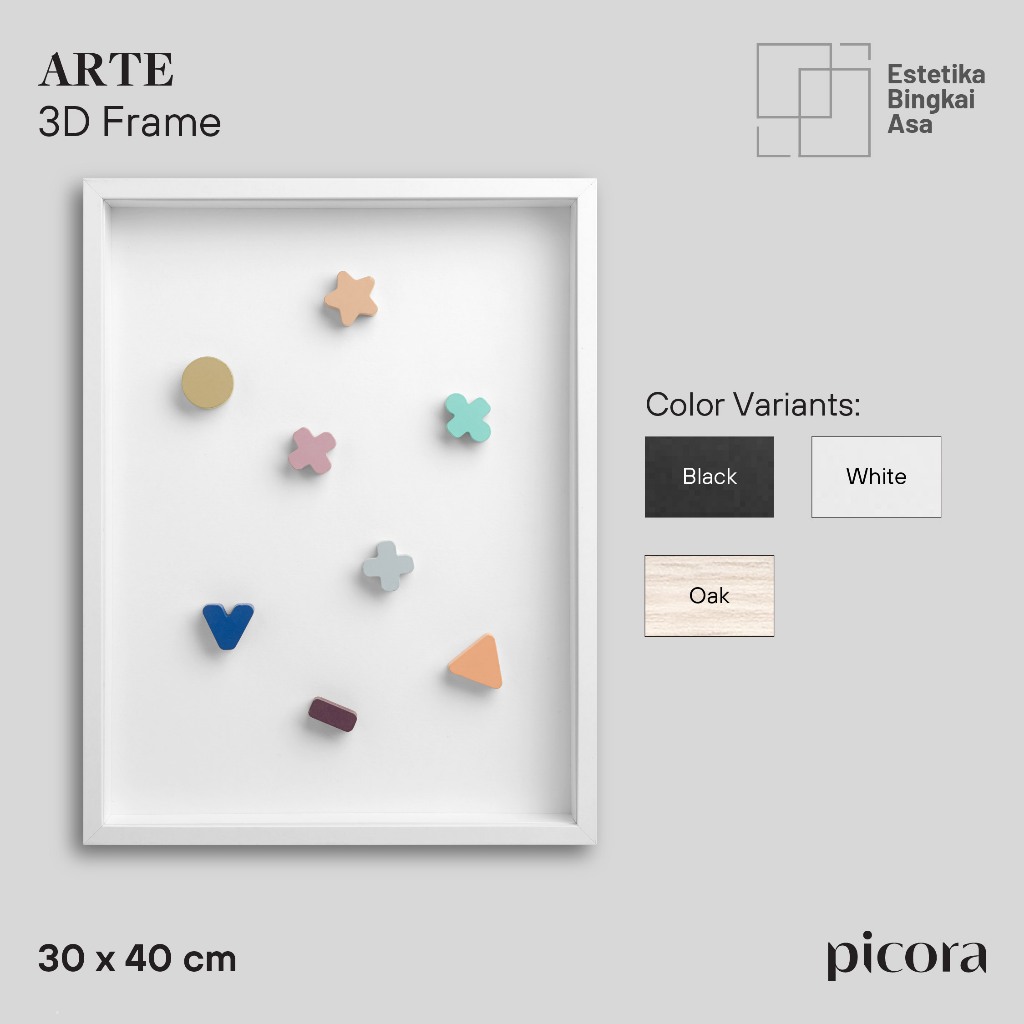 [PICORA SURABAYA] PICORA 3D Frame 30x40cm Gift Bingkai Foto Mahar Kado Scrapbook
