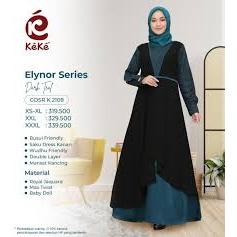 GAMIS DEWASA KEKE GDSR K 2108 WARNA GARDEN GREEN DAN DARK TEAL,MIDNIGHT GREY