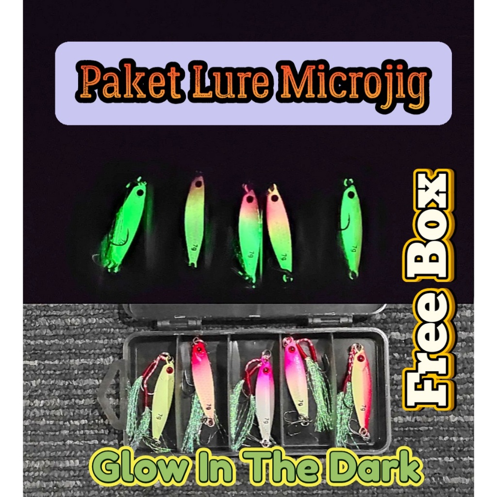 PAKET UMPAN MICROJIG FULL GID UMPAN CASTING JIGGING 7-20GRAM UMPAN MANCING JIG UL LAUT