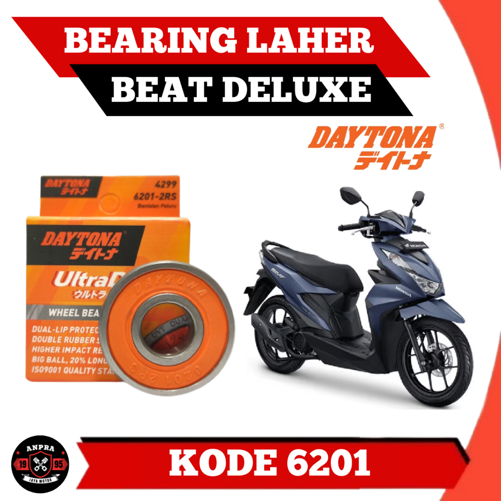 BEARING LAHER RODA DEPAN DAYTONA HONDA BEAT DELUXE ORIGINAL 6201