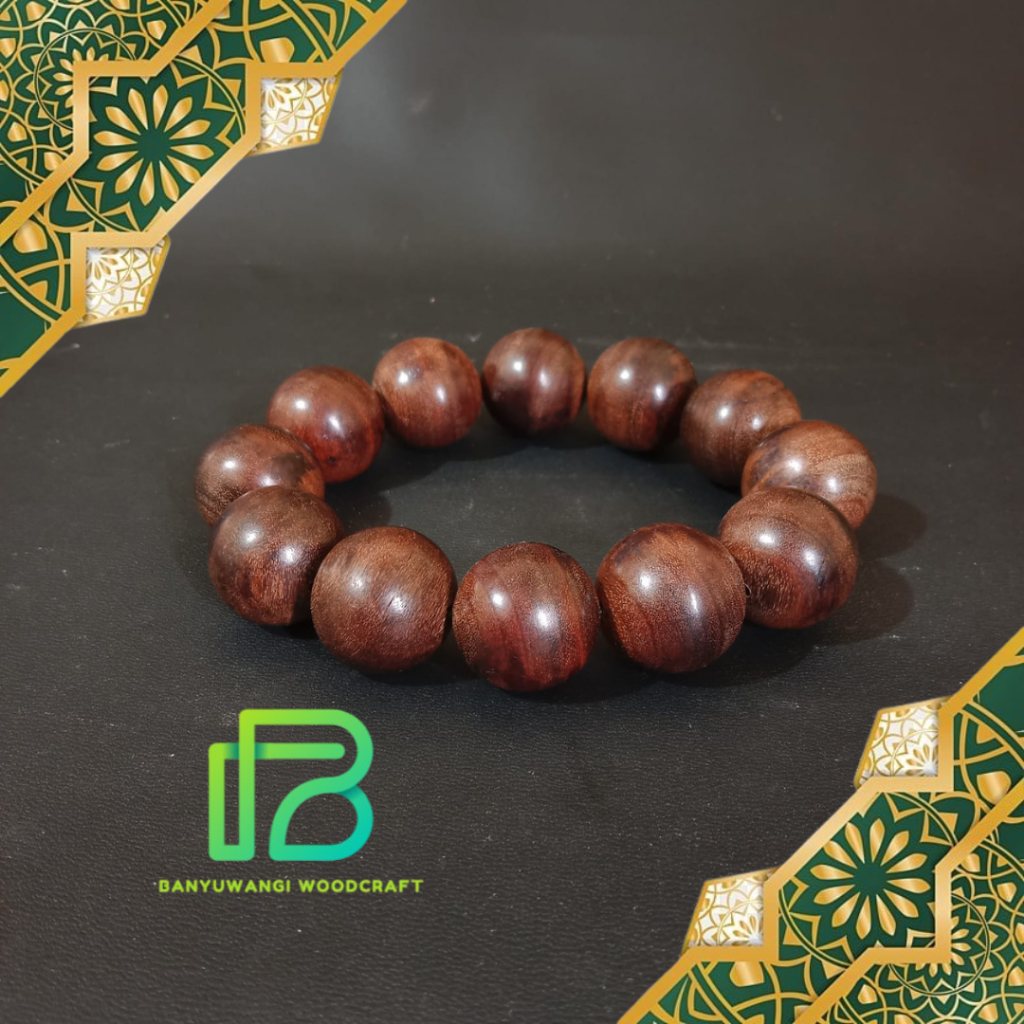 Gelang kayu gaharu super king asli 20mm Banyuwangi Woodcraft