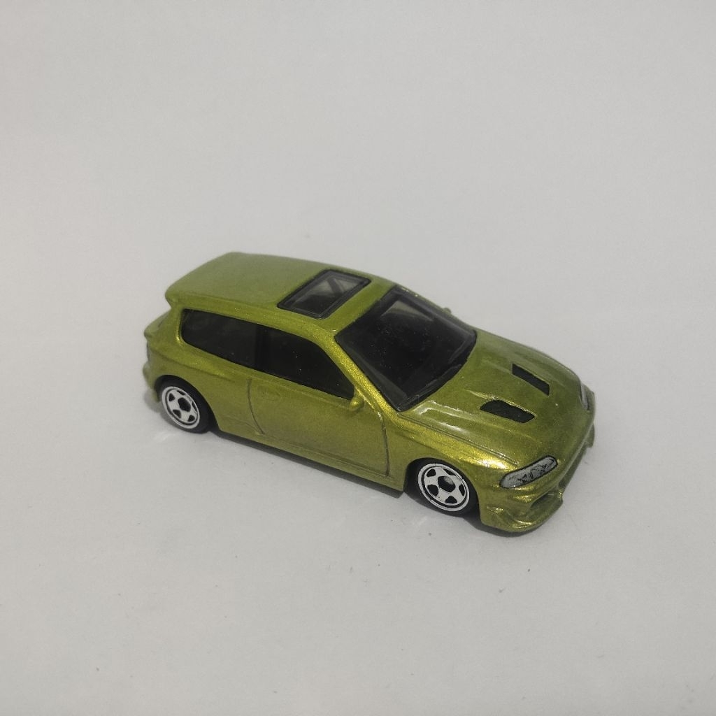 Hotwheels Honda Civic EG Hijau Racing Course