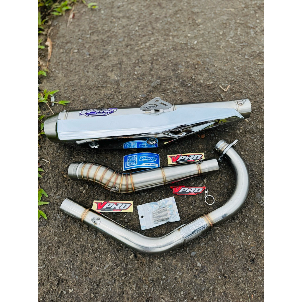 Knalpot Standar Racing Model Supra Fi Original Vpro Muffler pnp MP,GL100,CB100,Tirev,GL