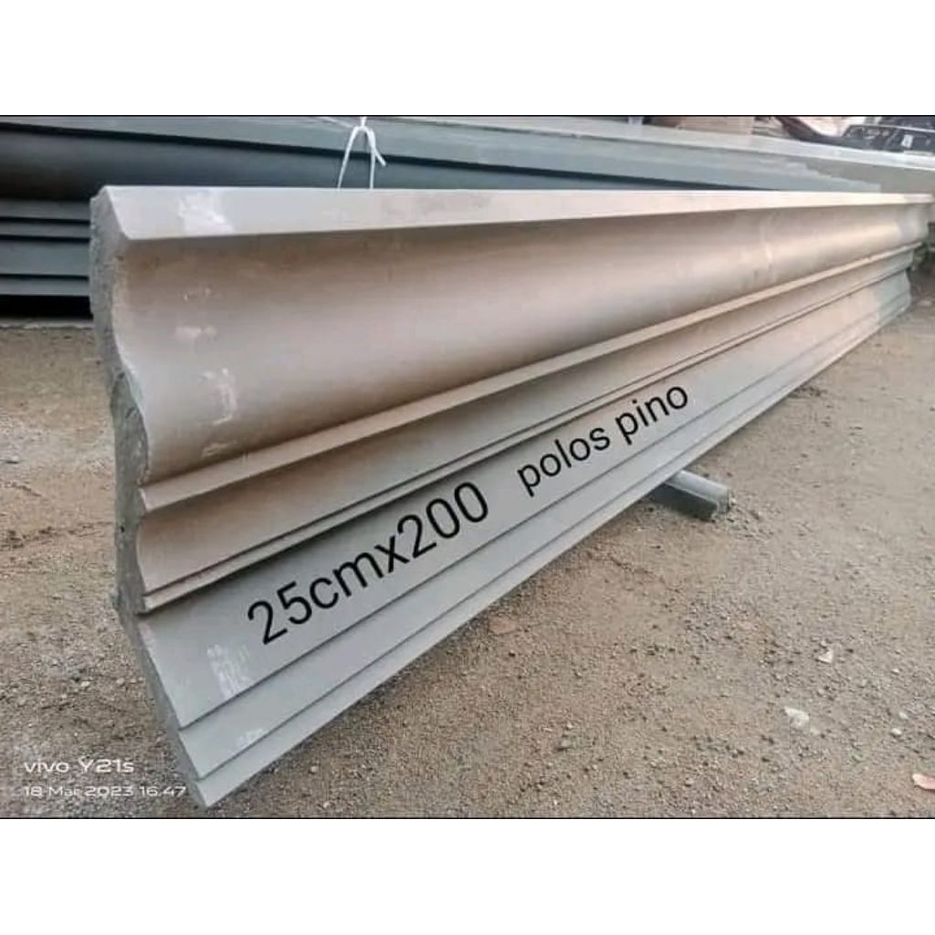 Lis profil beton, lisplang profil beton, Lis beton tempel, Lis beton minimalis, Lis profil tempel, l