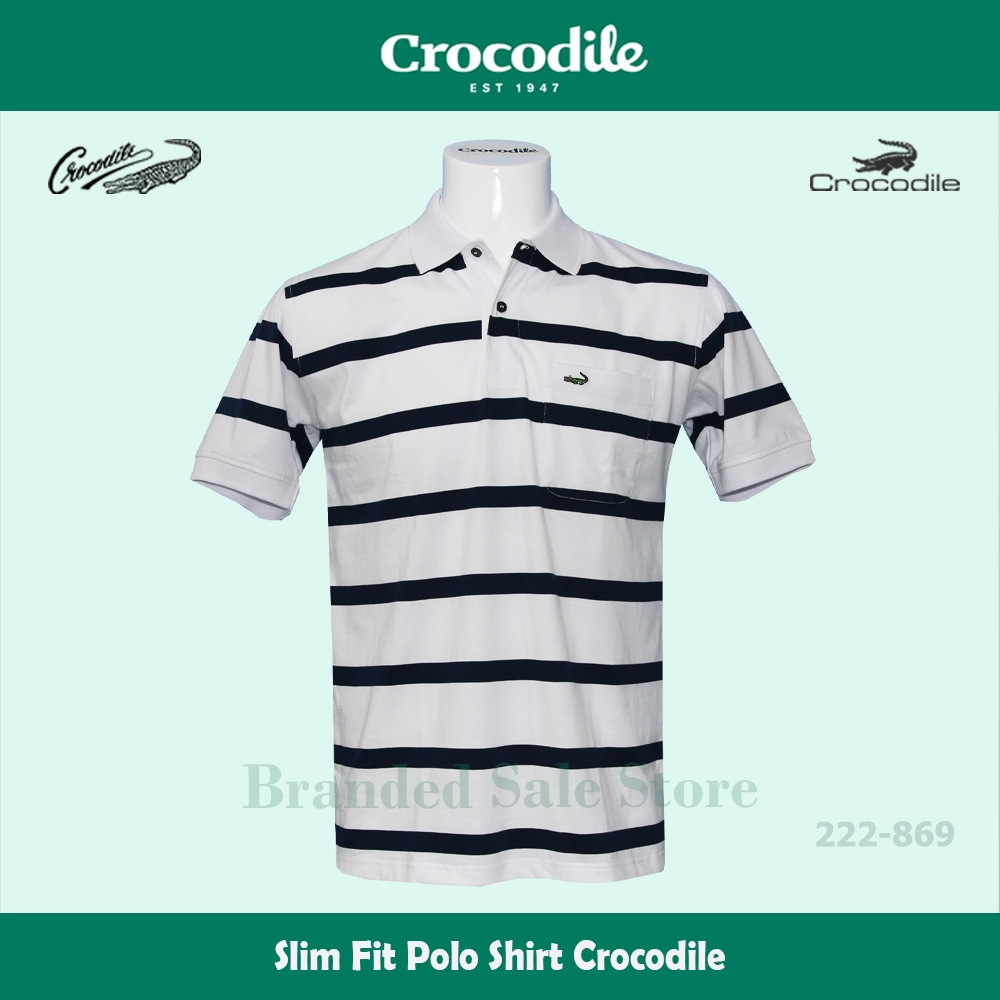 Baju Kaos  Kerah Pria - Slim Fit Men Polo Shirt Original CROCODILE 222-869-03