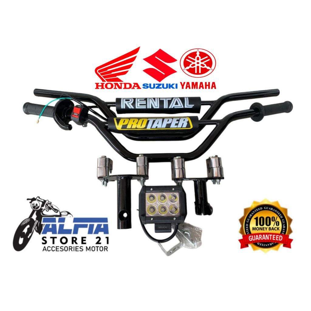 COD stang motor Trail dan dudukan adaptor Gas Spontan Saklar Set Lampu LED tembak untuk semua jenis 