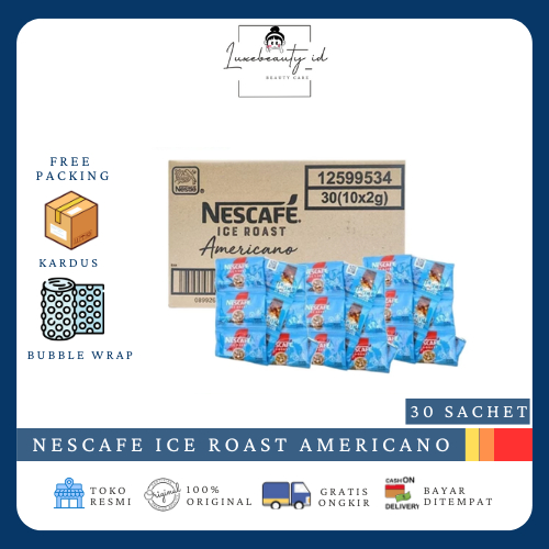[LUXEBEAUTY] NESCAFE ICE ROAST AMERICANO (1 DUS BESAR ISI 30 SACHET) - KOPI AMERICANO INSTAN SACHET